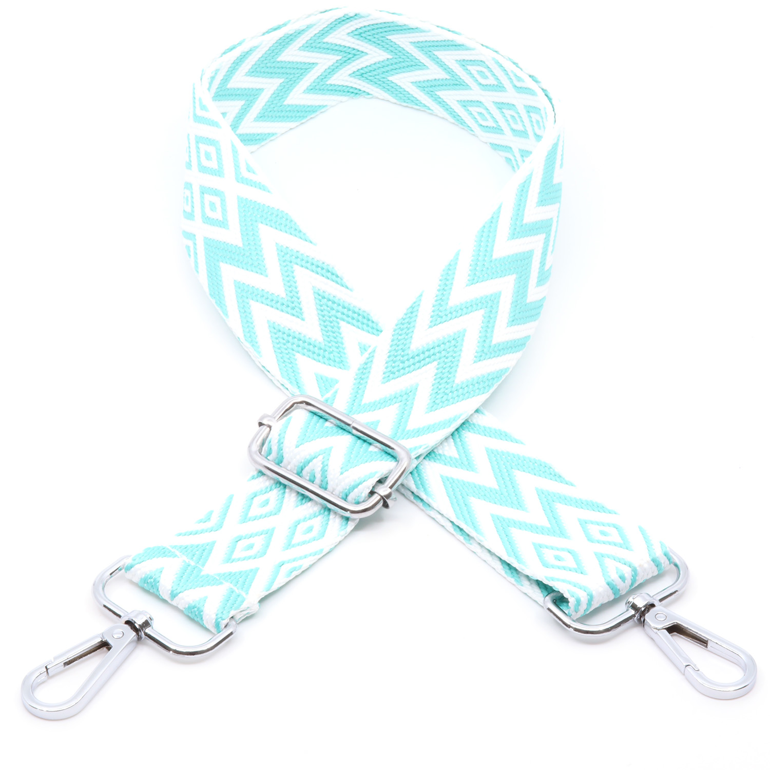 Bandoulière de sac réglable - Zigzag - Argenté-1 Bandoulière de sac réglable - Zigzag - Argenté-1