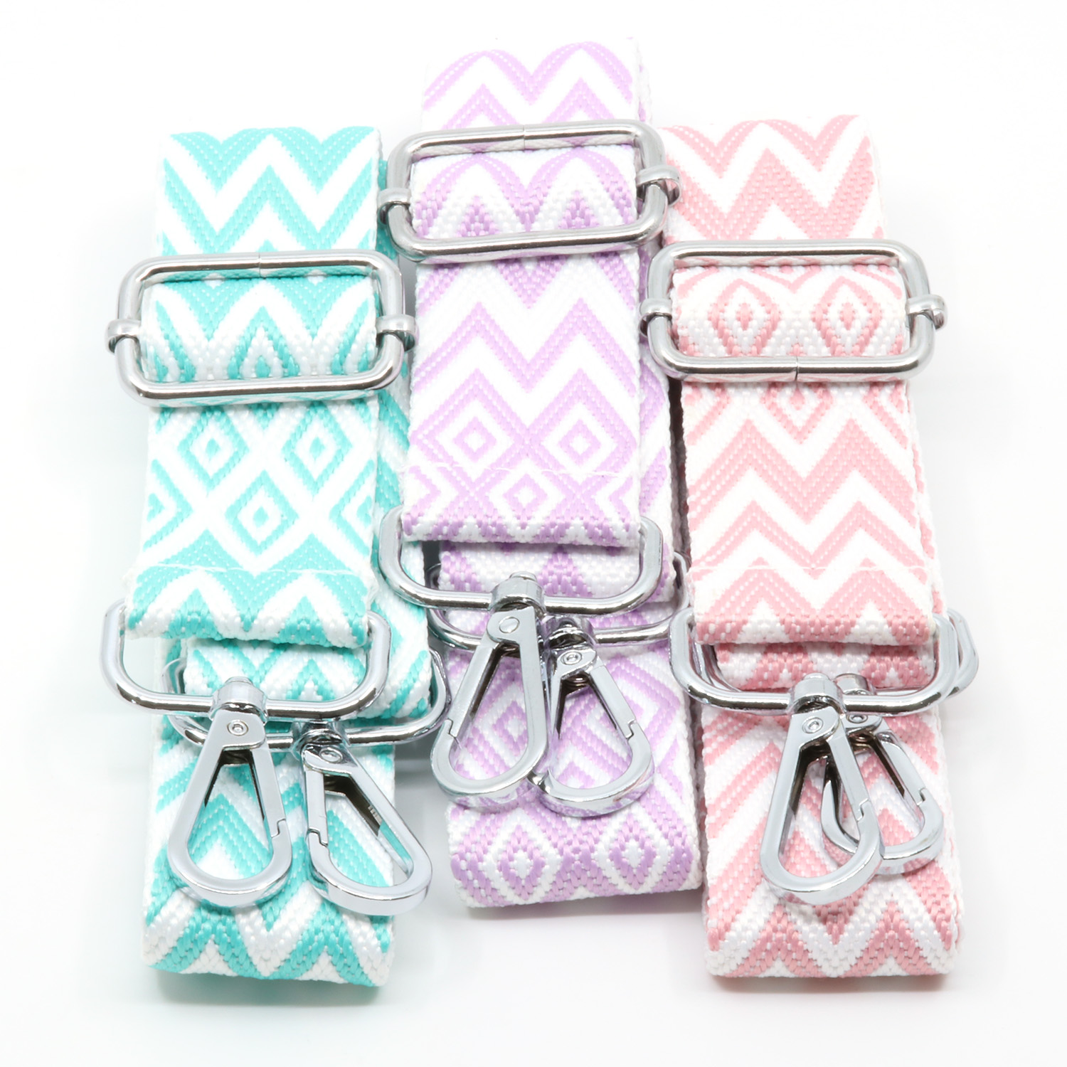 Bandoulière de sac réglable - Zigzag - Argenté-2 Bandoulière de sac réglable - Zigzag - Argenté-2