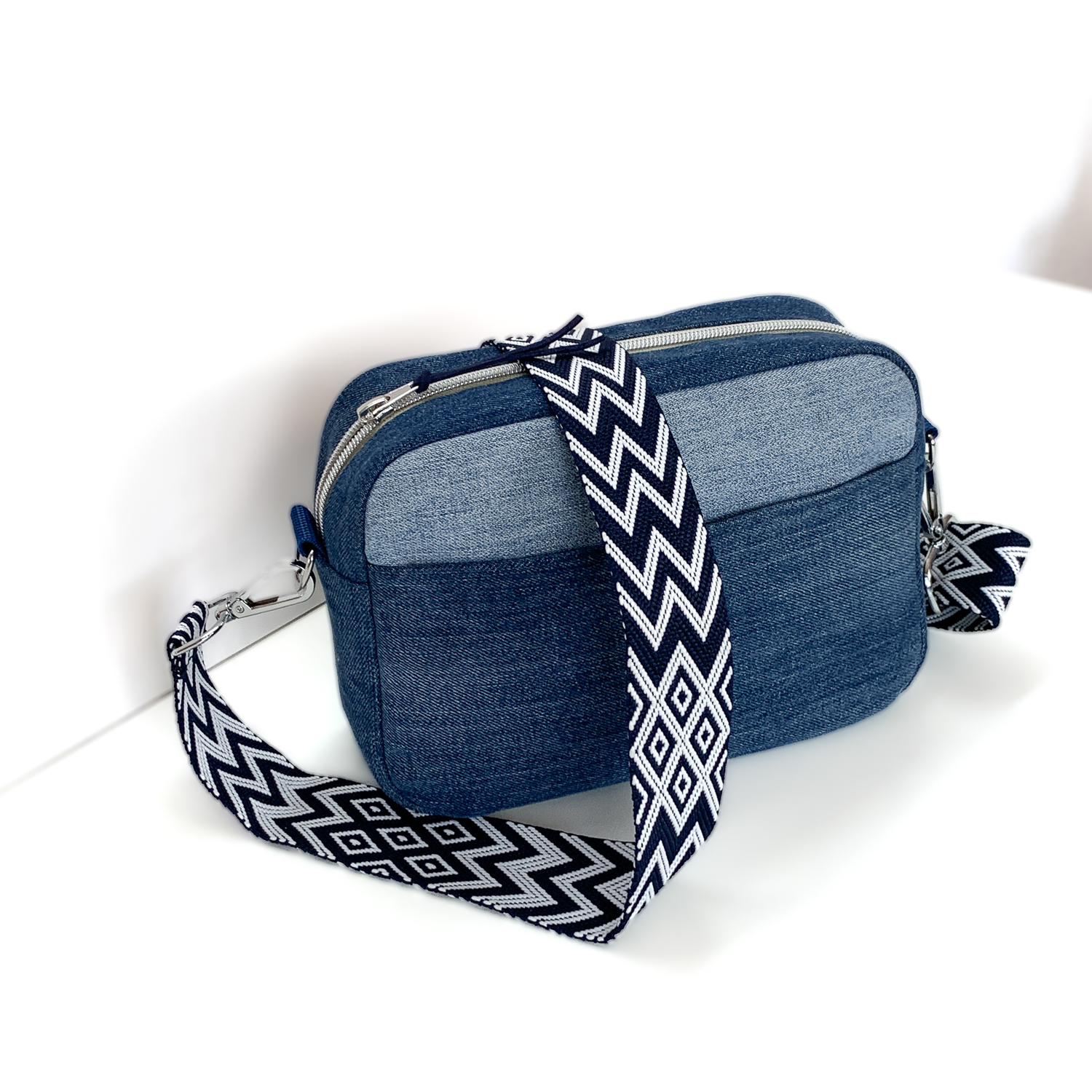 Bandoulière de sac réglable - Zigzag - Argenté-3 Bandoulière de sac réglable - Zigzag - Argenté-3