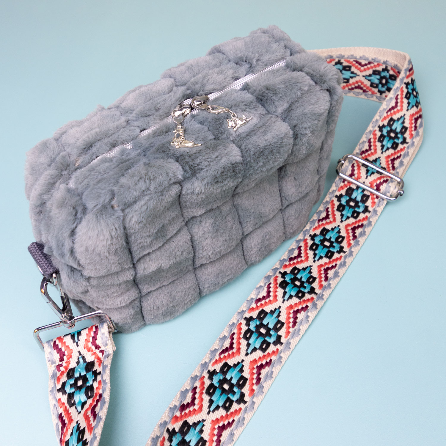 Bandoulière de sac réglable - Ethnique - Argenté-2 Bandoulière de sac réglable - Ethnique - Argenté-2