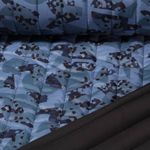 Gesteppter Jackenstoff - Camouflage Blau Wattiert