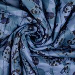 Gewatteerde jasstof – Blauwe camouflage gewatteerd Gewatteerde jasstof – Blauwe camouflage gewatteerd