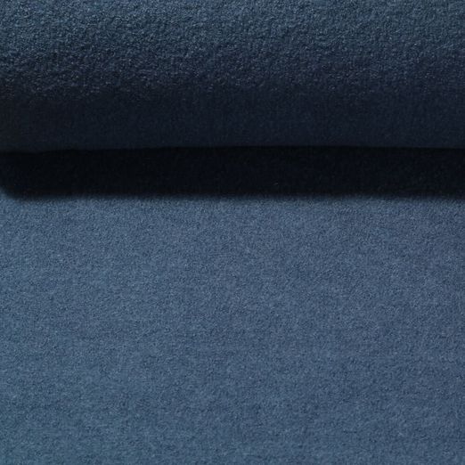Laine bouillie/Loden Waltraud - Bleu acier Uni