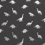 Jersey - Dinosauriërs Foliedruk Antraciet Zilver Garengeverfd Jersey - Dinosauriërs Foliedruk Antraciet Zilver Garengeverfd