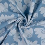 Softshell - Digitale print bloemen lichtblauw Softshell - Digitale print bloemen lichtblauw