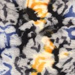 Mantelstof - Batik Geel Multicolor Opgeruwd Mantelstof - Batik Geel Multicolor Opgeruwd
