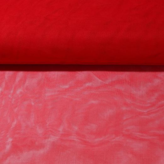 Tulle souple uni - Rouge