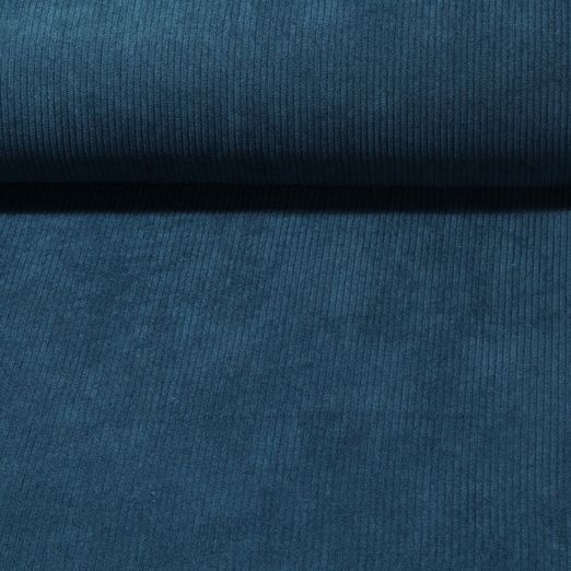 Tissu ameublement Gregor Velours côtelé Pétrole