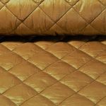 Tissu matelassé pour veste - Losanges Moutarde 65mm Ouaté