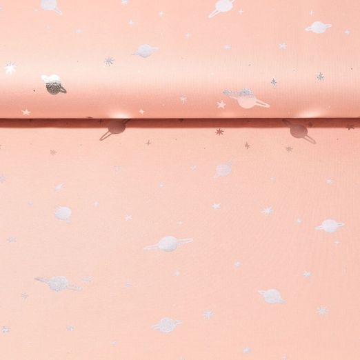 Jersey - Saturne Rose poudré Argenté Teinté dans la masse