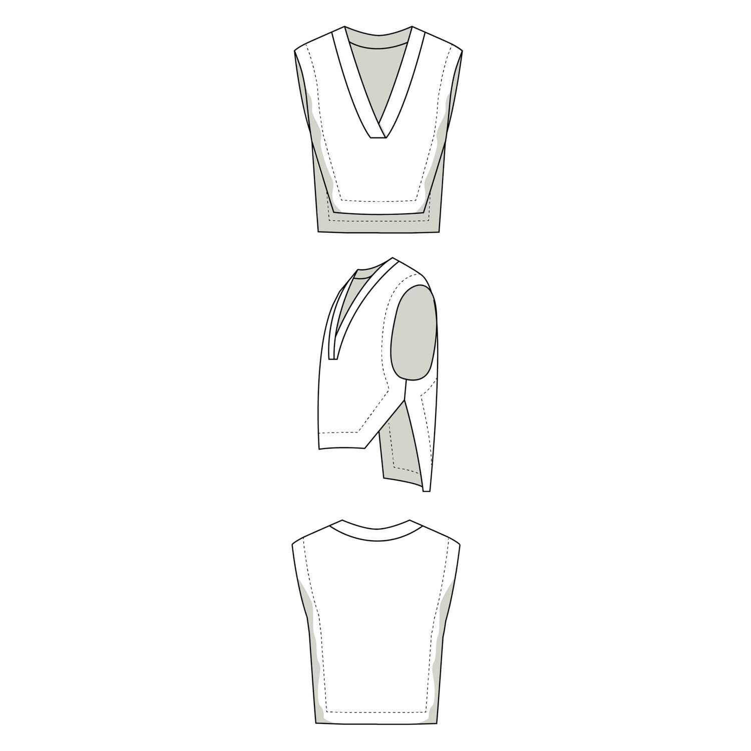 Pullunder - The Basic Pullunder - Schnittmuster eBook-1 Pullunder - The Basic Pullunder - Schnittmuster eBook-1