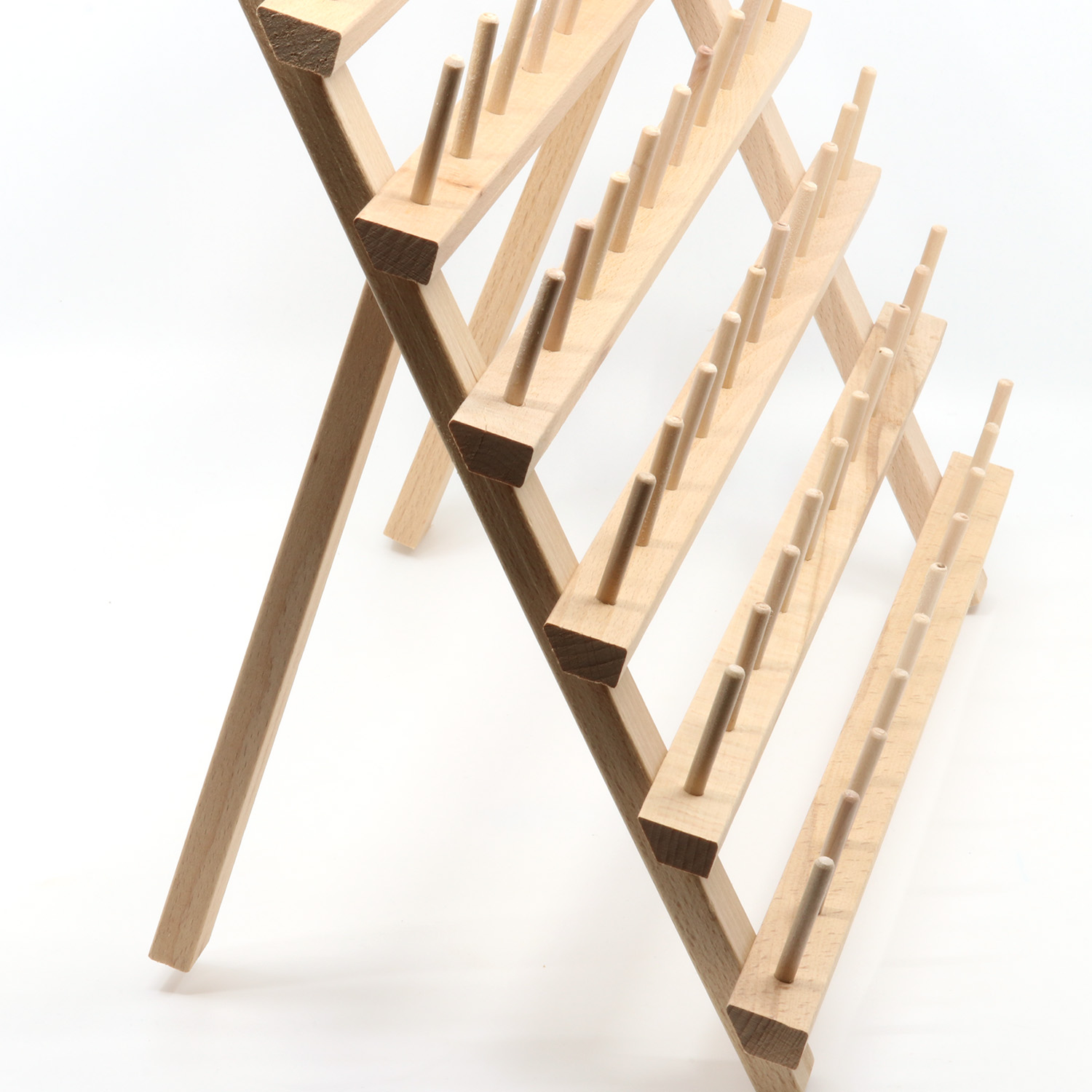 Garnrollenhalter aus Holz für 60 Spulen -3 Garnrollenhalter aus Holz für 60 Spulen -3