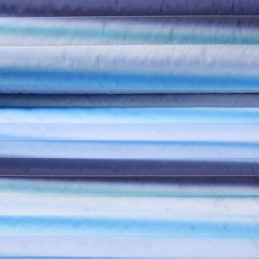 Tissu de veste matelassé - Dégradé de couleurs Bleu 35mm Ouaté