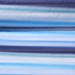 Tissu de veste matelassé - Dégradé de couleurs Bleu 35mm Ouaté