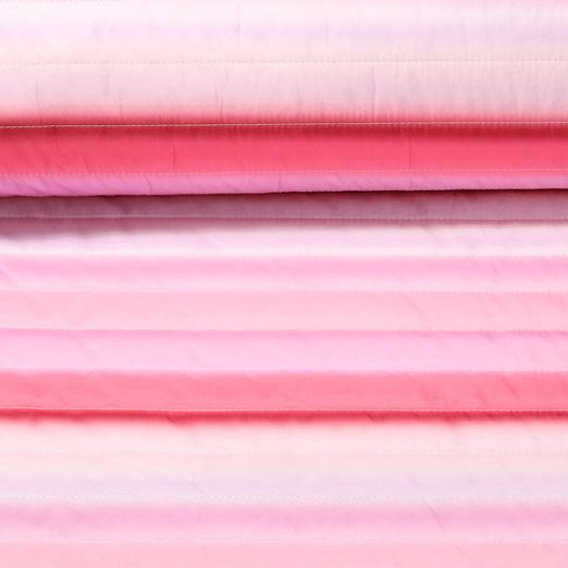 Tissu de veste matelassé - Dégradé de couleurs Rose 35mm Ouaté