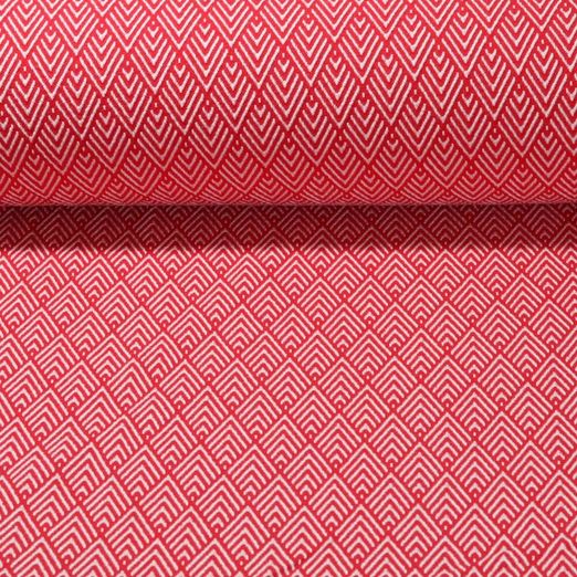Jersey - Hamburger Liebe Jacquard Travel The World Shingle Knit Rot
