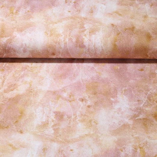 Canevas coton - Impression numérique Marbre Rose Or
