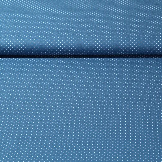 Popeline de coton Bonnie - Pois Bleu Blanc