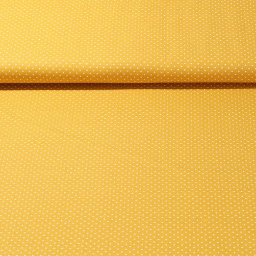 Popeline de coton Bonnie - Pois Ocre Blanc