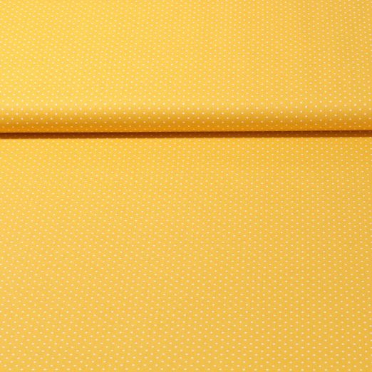 Popeline de coton Bonnie - Pois Jaune Blanc