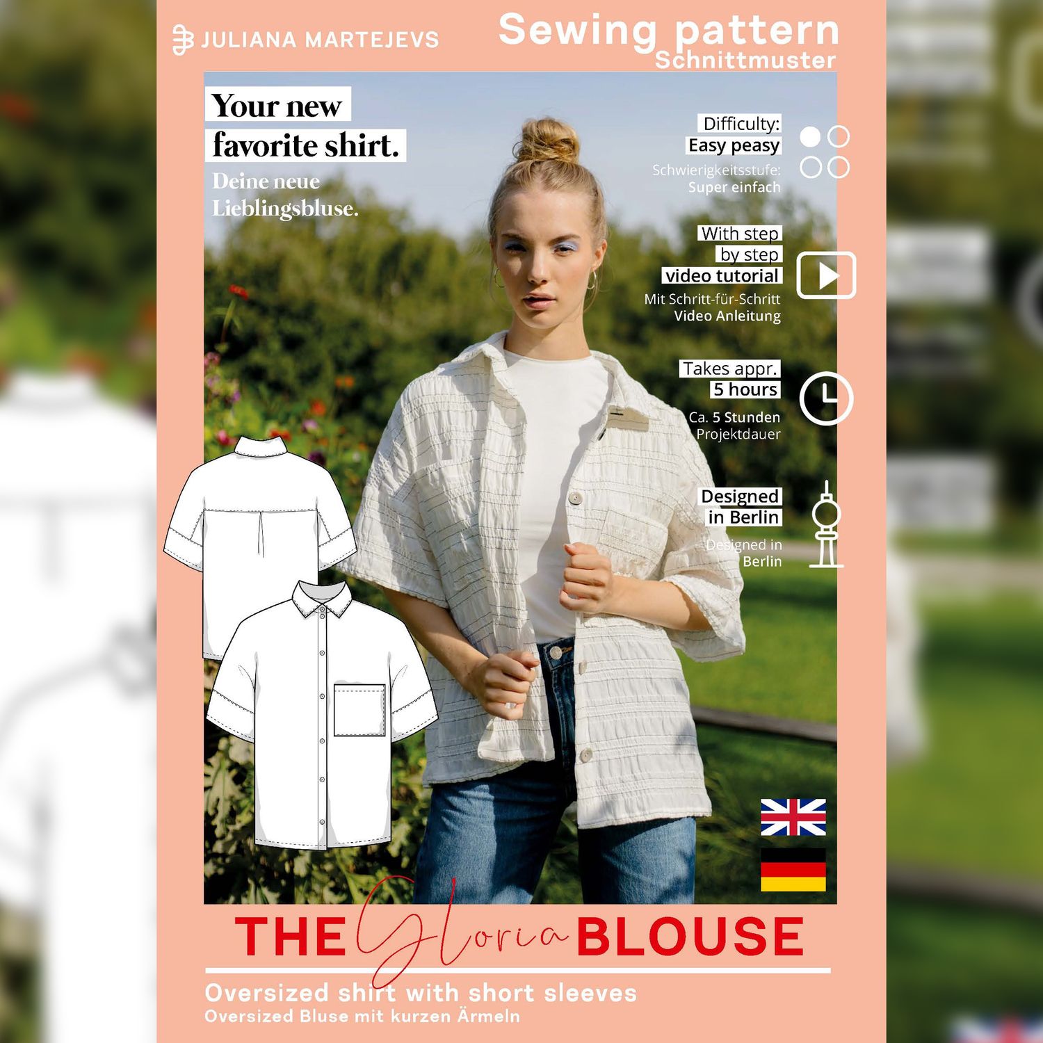 Bluse - The Gloria Blouse - Schnittmuster eBook-7 Bluse - The Gloria Blouse - Schnittmuster eBook-7