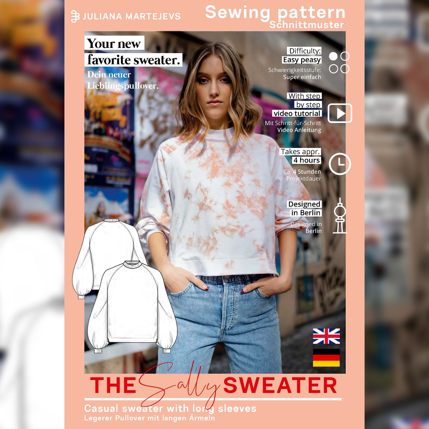 Pullover - The Sally Sweater - Schnittmuster eBook-10 Pullover - The Sally Sweater - Schnittmuster eBook-10