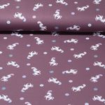 Jersey - Zirkuspferdchen Mauve Garngefärbt