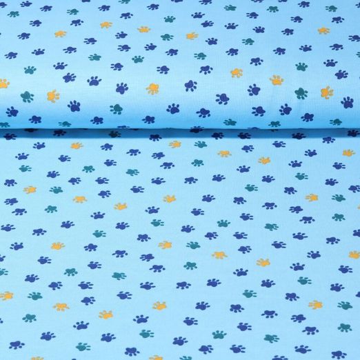 Jersey - Empreintes de chien Bleu clair