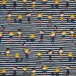 Jersey - Gestreept Jeansblauw Jersey - Gestreept Jeansblauw