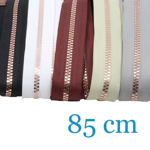 CUIVRE Fermetures éclair pour vestes Métallisées Séparables 85cm - 5 pc CUIVRE Fermetures éclair pour vestes Métallisées Séparables 85cm - 5 pc