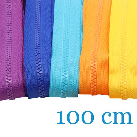 Jackenreißverschlüsse teilbar 100cm - 5er Set