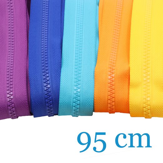 Fermetures éclair pour vestes séparables 95cm - Lot de 5 pièces