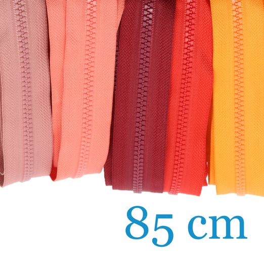 Jackenreißverschlüsse teilbar 85cm - 5er Set
