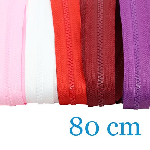 Fermetures éclair pour vestes Séparables 80cm - Lot de 5 pièces Fermetures éclair pour vestes Séparables 80cm - Lot de 5 pièces