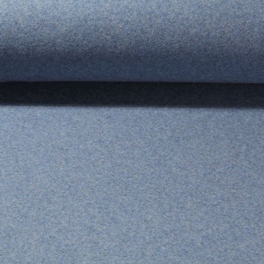Bio Fleece - Hamburger Liebe Baumwolle Fleece kbA  Blau Melange