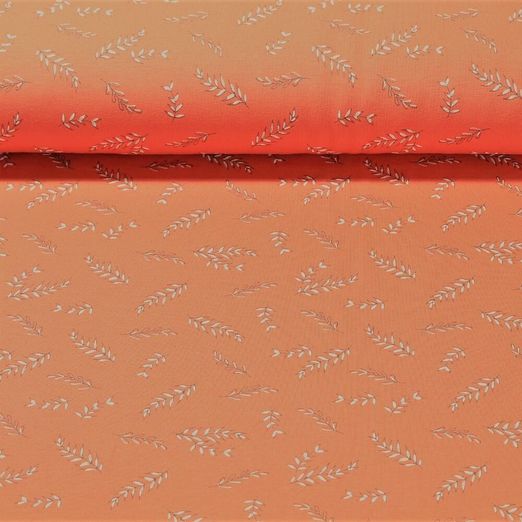 Jersey - Branche feuillue Orange Teinté dans la masse