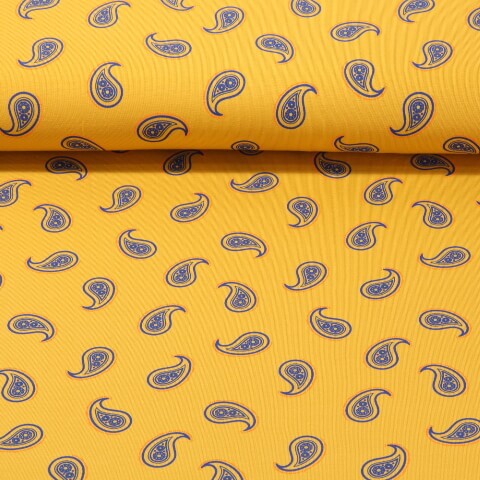Jersey - Paisley Print Gelb 
