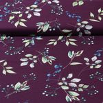 Gütermann Baumwolle Webware - Brilliant Kollektion Blätter und Beeren Aubergine