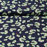 Gütermann Baumwolle Webware - Brilliant Kollektion Ginkgoblätter Marine