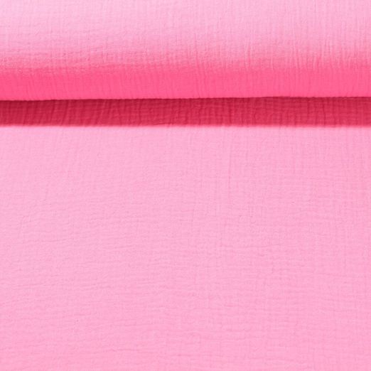 Mousseline bio Marius - Rose vif