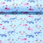 Jersey - Bunte Elefanten Hellblau