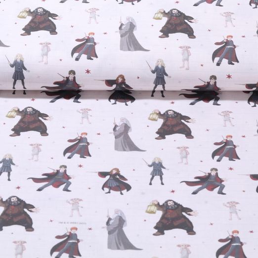 Baumwolle Popeline - Harry Potter Beige Gestreift