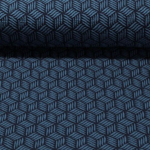 Jersey - Hamburger Liebe 3D-Jacquard Pretty & Pure Ribbet Knit Petrol