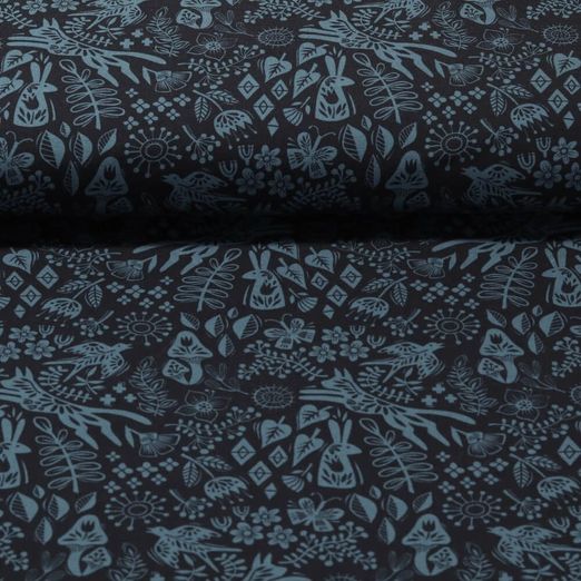 Bio Jersey - Hamburger Liebe Impression num. Pretty & Pure Forest Noir