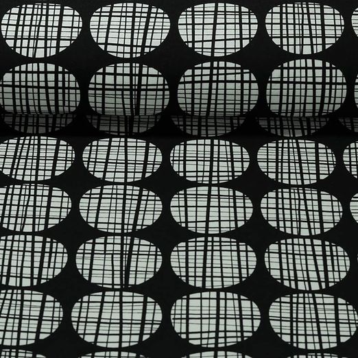 Sweat - Hamburger Liebe Impression numérique Pretty & Pure Cercles Noir Blanc