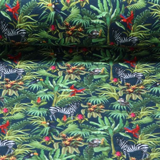 Jogging - Impression numérique Zèbre dans la jungle Bleu marine