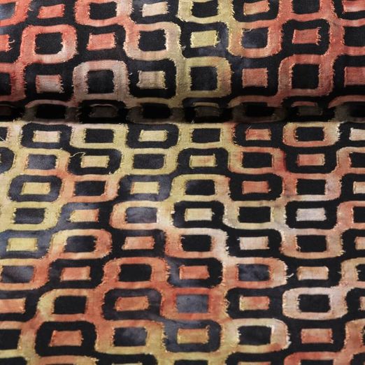 Viskosejersey - Jacquard Used Look Viereck Rost
