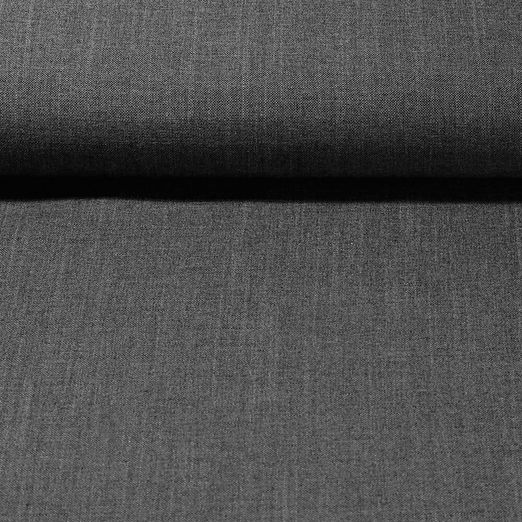 Beschichteter Canvas Viktor - Leinenstruktur Stahlgrau Garngefärbt
