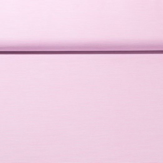 Baumwoll Popeline - Stretch Streifen Flieder Längselastisch