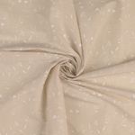 Popeline di Cotone - Righe Elastiche Fiorite Beige Elasticità Longitudinale Popeline di Cotone - Righe Elastiche Fiorite Beige Elasticità Longitudinale